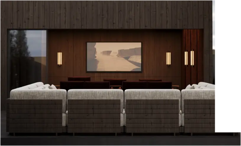 Private cinema pod for a Dubai villa